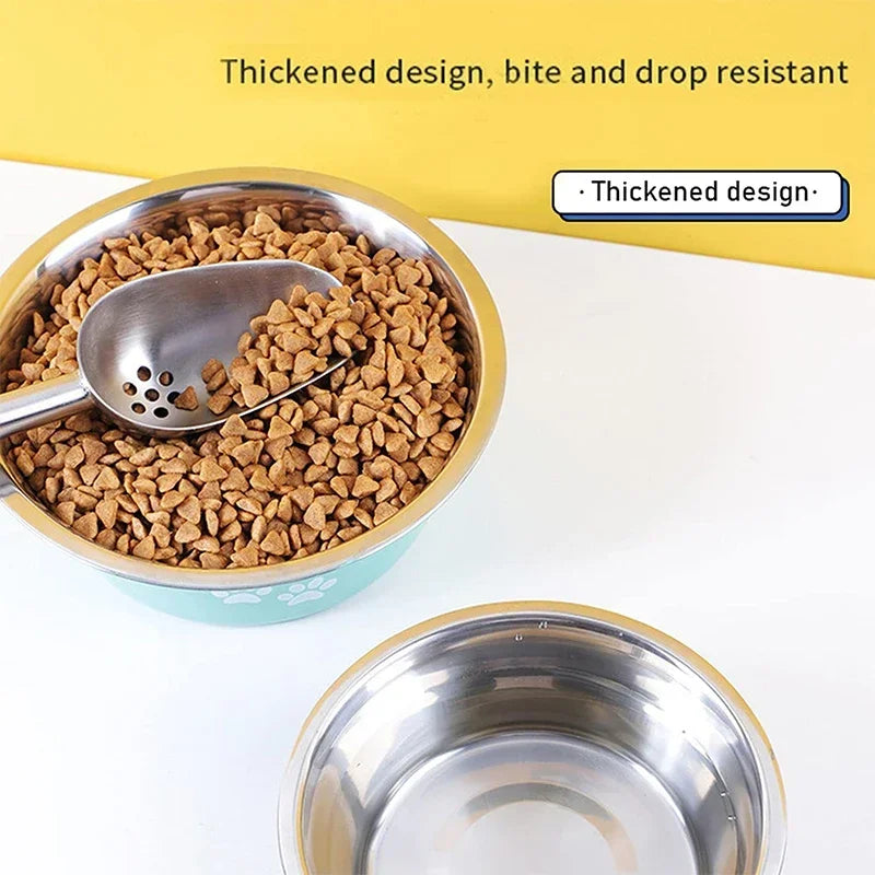 Stainless Steel Non-Slip Dog Bowls for Small, Medium, and Large Pets - Feeders and Drinkers Accessories