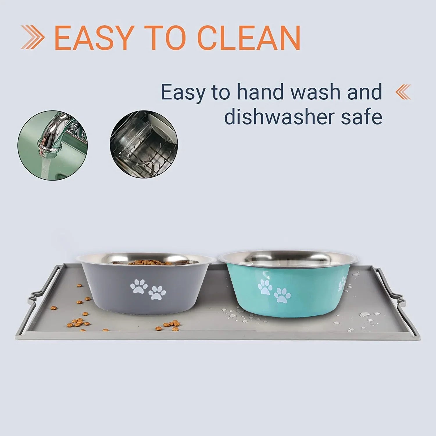 Stainless Steel Non-Slip Dog Bowls for Small, Medium, and Large Pets - Feeders and Drinkers Accessories