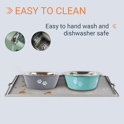 Stainless Steel Non-Slip Dog Bowls for Small, Medium, and Large Pets - Feeders and Drinkers Accessories