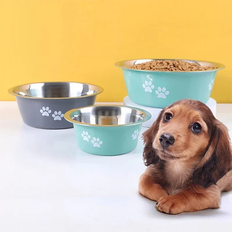 Stainless Steel Non-Slip Dog Bowls for Small, Medium, and Large Pets - Feeders and Drinkers Accessories